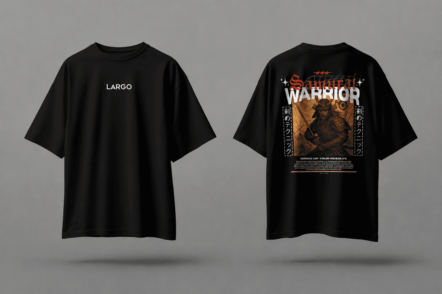 Largo Samurai Warrior — premium cotton fabric